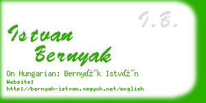 istvan bernyak business card